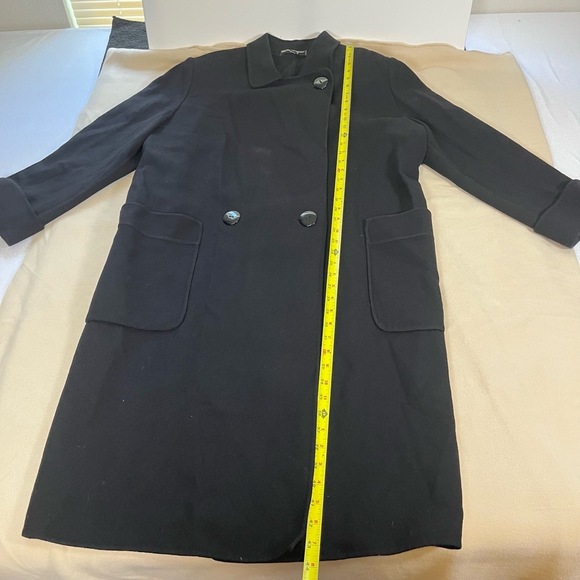 Vintage Salvatore Ferragamo Womens Asymmetrical Button Wool Coat Jacket Overcoat - Picture 6 of 15